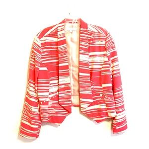 NY & Co bright pink cropped blazer